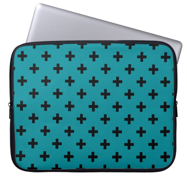 Capa Para Notebook Polka negra cruza no chocalho (Frente)