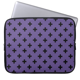 Capa Para Notebook Polka negra cruza ultravioleta