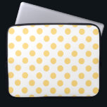 Capa Para Notebook Polkadots amarelos<br><div class="desc">Polkadoes amarelos sobre fundo branco</div>