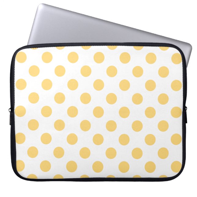 Capa Para Notebook Polkadots amarelos (Frente)