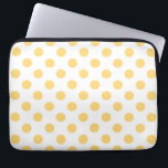 Capa Para Notebook Polkadots amarelos<br><div class="desc">Polkadoes amarelos sobre fundo branco</div>
