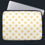 Capa Para Notebook Polkadots amarelos<br><div class="desc">Polkadoes amarelos sobre fundo branco</div>