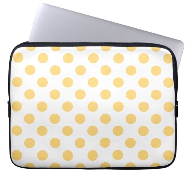 Capa Para Notebook Polkadots amarelos (Frente)