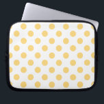 Capa Para Notebook Polkadots amarelos<br><div class="desc">Polkadoes amarelos sobre fundo branco</div>