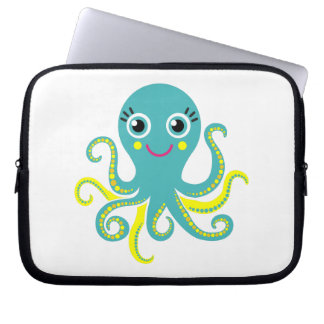 Capa Para Notebook Polvo azul e amarelo