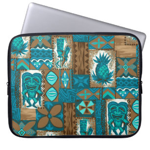 Capa Para Notebook Pomaika’i Tiki Havaiana Vintage Tapa