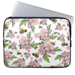 Capa Para Notebook Pomar de maçã que floresce com dreno aquoso de abe