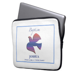 Capa Para Notebook Pomba de Batismo Adulto Personalizável