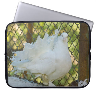 Capa Para Notebook Pombo branco do fantail