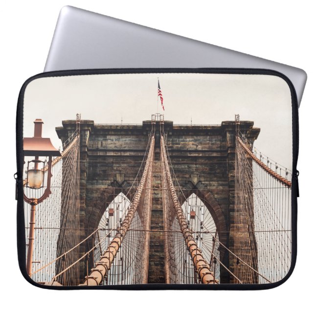 Capa Para Notebook Ponte do Brooklyn em New Yorkabstract, américa, am (Frente)