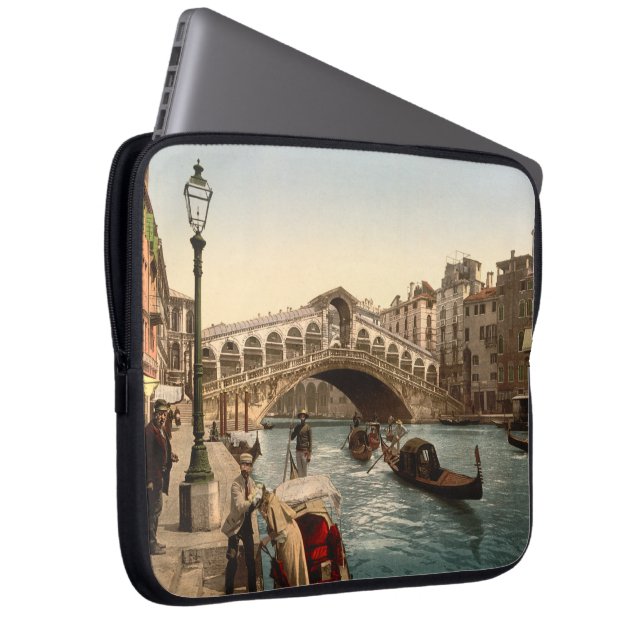 Capa Para Notebook Ponte II de Rialto, Veneza, Italia (Frente Esquerda)