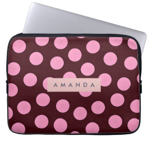 Capa Para Notebook Ponto de Bolha Rosa Personalizado no Chocolate