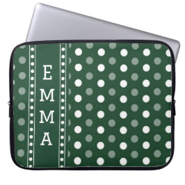 Capa Para Notebook Ponto de Bolinha Verde Esmeralda