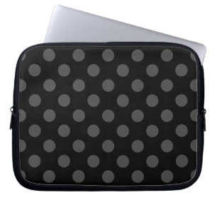 Capa Para Notebook Pontos cinza em preto