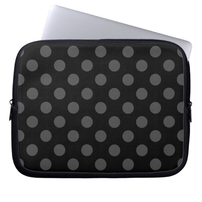 Capa Para Notebook Pontos cinza em preto (Frente)