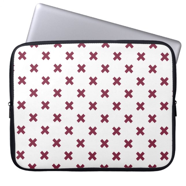 Capa Para Notebook Pontos cruzados de amora em branco (Frente)