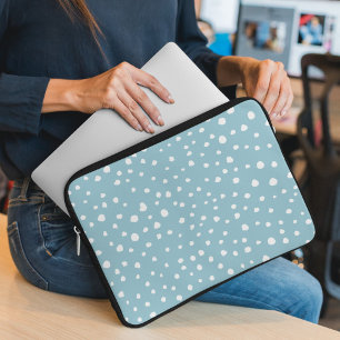 Capa Para Notebook Pontos Dalmáticos Azuis, Pontos Dalmáticos, Impres