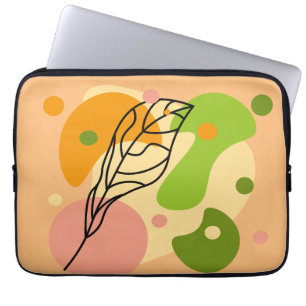 Capa Para Notebook Pontos de abstrato interessantes com folhas