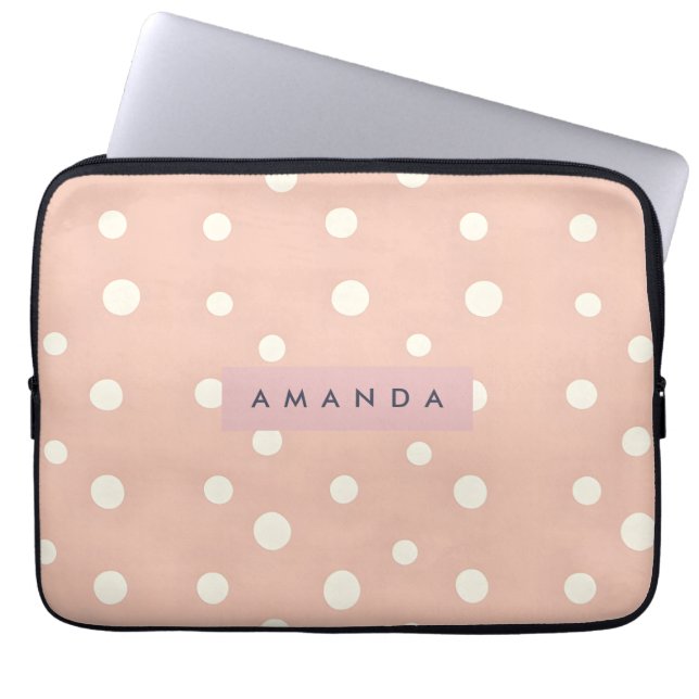 Capa Para Notebook Pontos de Creme de Pastel Personalizados sobre Rub (Frente)