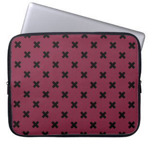 Capa Para Notebook Pontos de cruz pretos na amora