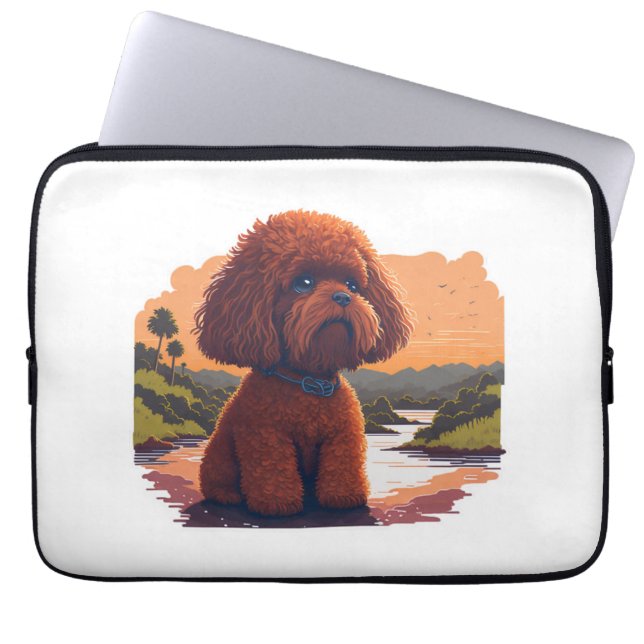 Capa Para Notebook Poodle de Brinquedo (Frente)