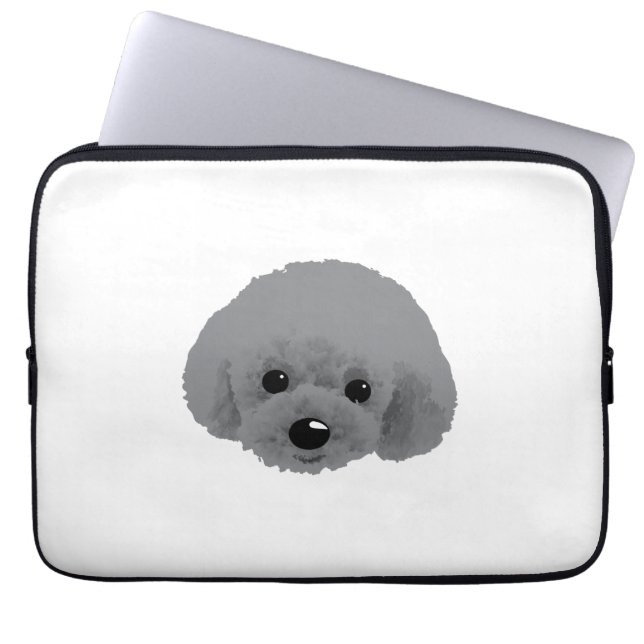 Capa Para Notebook Poodle dog (cinza) (Frente)