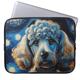 Capa Para Notebook Poodle em Starry Night