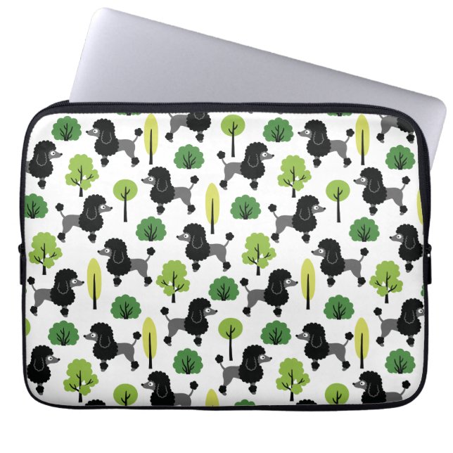 Capa Para Notebook Poodle no parque (Frente)