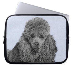 Capa Para Notebook Poodle Painting Miniature Toy Black