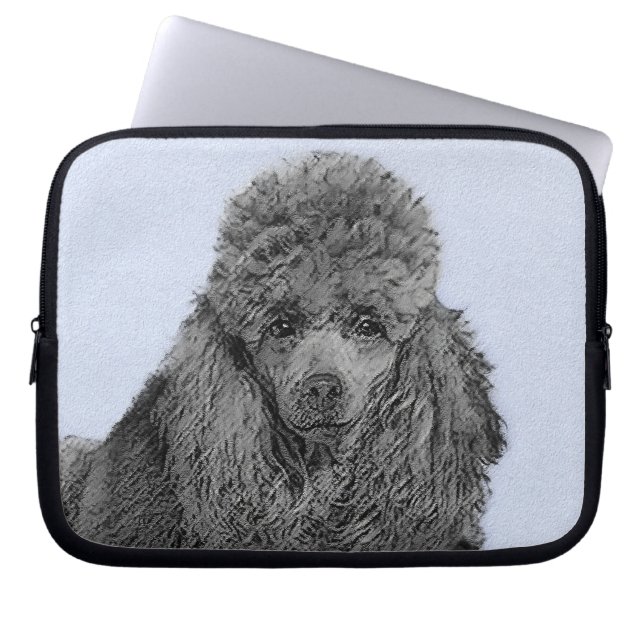 Capa Para Notebook Poodle Painting Miniature Toy Black (Frente)