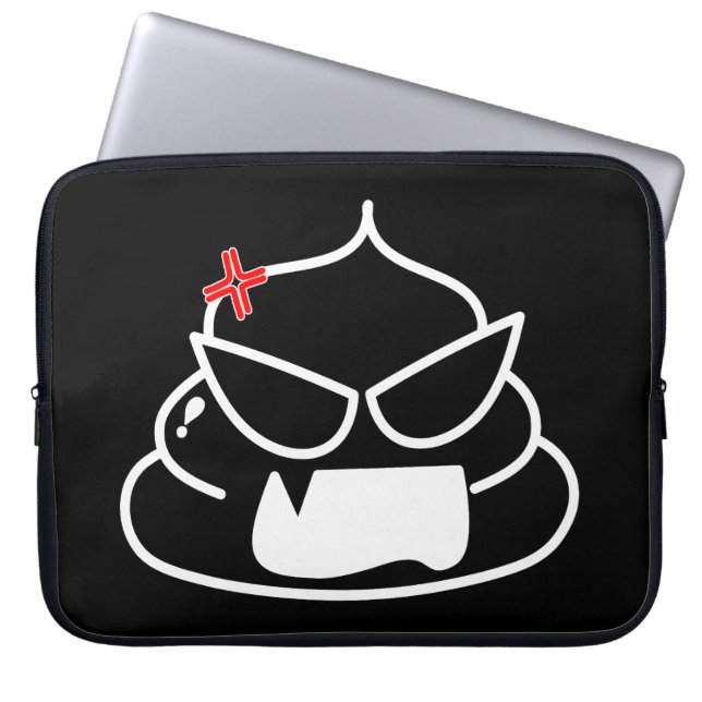 Capa Para Notebook Poop zangado - Brootsch, o PooPoo (Frente)