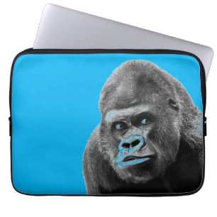 Capa Para Notebook Pop Art Gorilla Blue Cinza