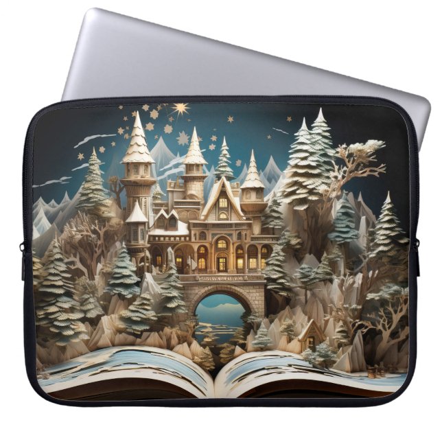 Capa Para Notebook Pop do Castelo de Storybook de Natal (Frente)