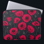 Capa Para Notebook Poppies vermelhos<br><div class="desc">Flores picantes,  pintadas manualmente no Photoshop,  padrão sem costura.</div>