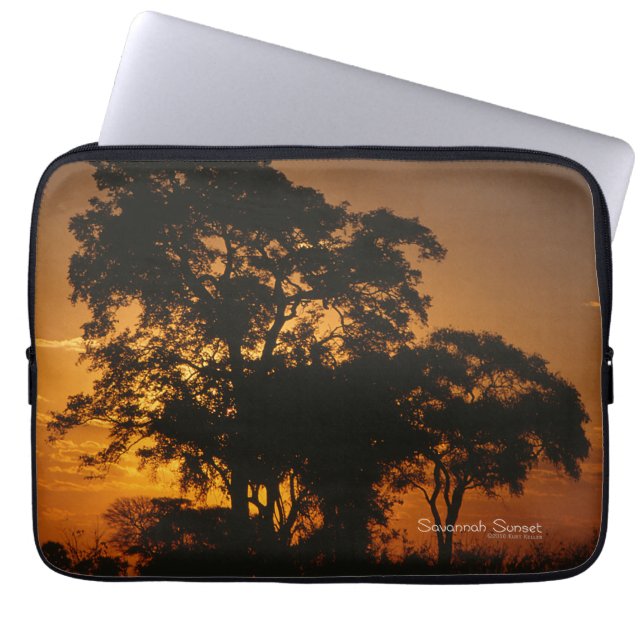 Capa Para Notebook Pôr do sol em Savannah (Frente)