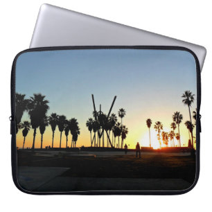 Capa Para Notebook Pôr do sol na praia de Veneza