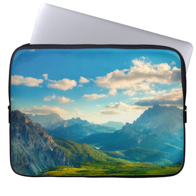 Capa Para Notebook Por do sol nas montanhas (Frente)
