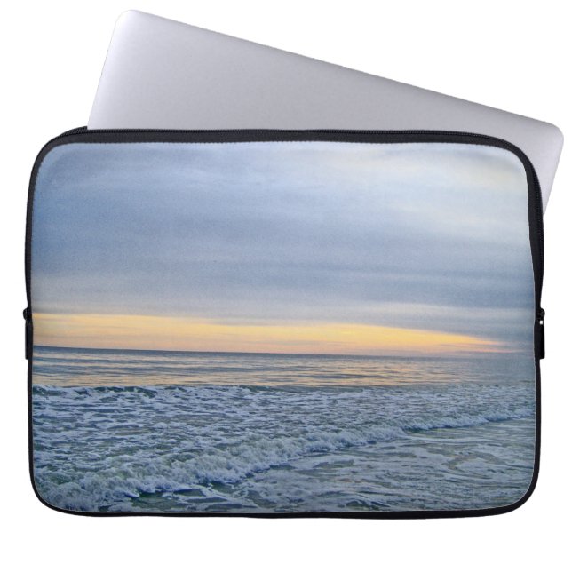 Capa Para Notebook Pôr do Sol Relaxante à Beira-Mar (Frente)