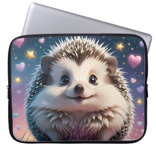 Capa Para Notebook Porco Adorável com estrelas e corações