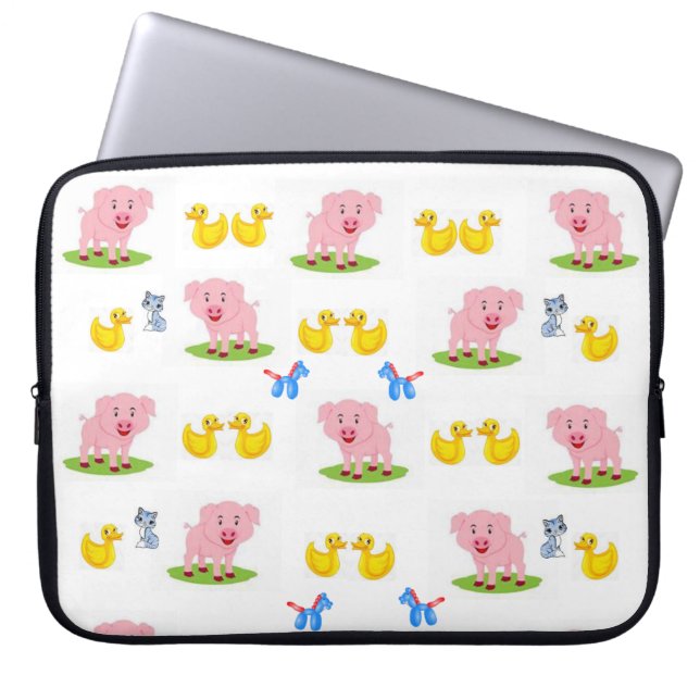 Capa Para Notebook Porco bolsa de laptop (Frente)