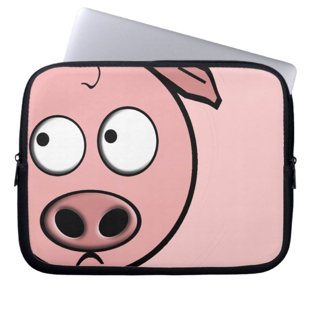 Capa Para Notebook Porco curioso (Frente)