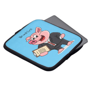 Capa Para Notebook Porco engraçado em desenhos animados