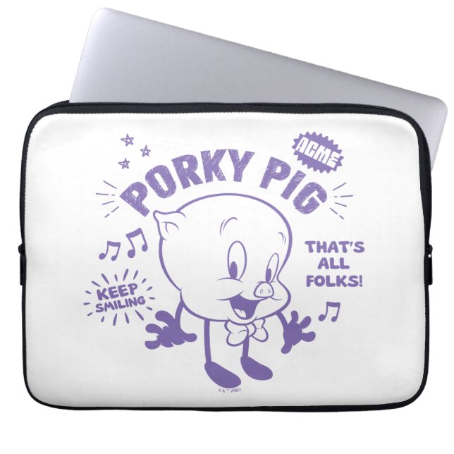 Capa Para Notebook Porky Pig Retro Sorrente (Frente)