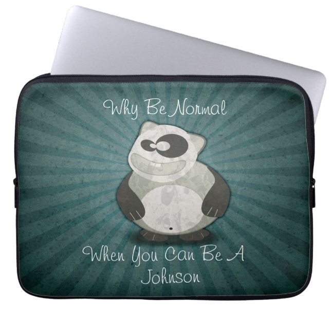 Capa Para Notebook Porque seja panda normal a bolsa de laptop (Frente)