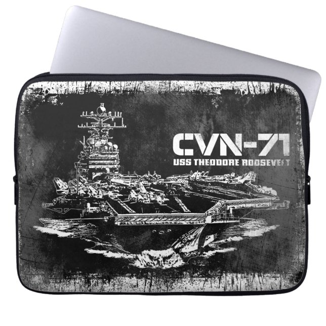 Capa Para Notebook Porta-aviões Theodore Roosevelt Fuji (Frente)