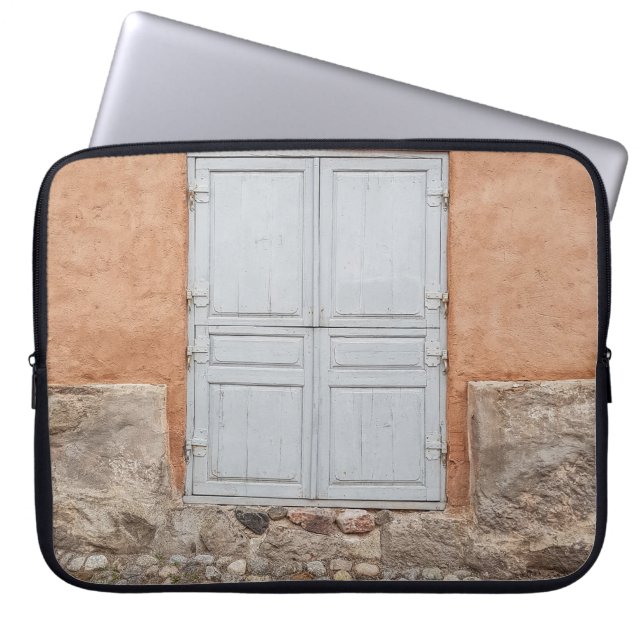 Capa Para Notebook PORTA DE MADEIRA cinza (Frente)