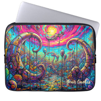 Capa Para Notebook Portal de Paisagem de Sonho Surrealista Colorida F