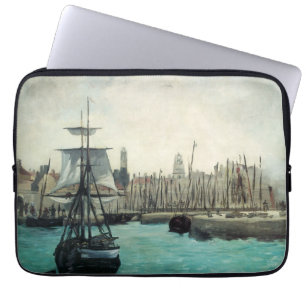 Capa Para Notebook Porto em Calais por Manet, Arte Impressionista Ant