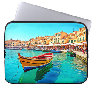 Capa Para Notebook Porto Vibrante: Felicidade Mediterrânica