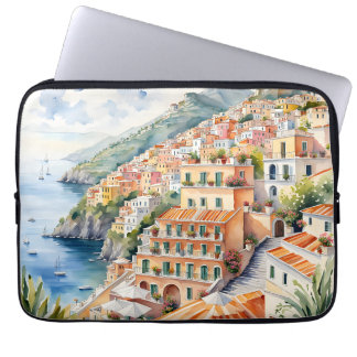 Capa Para Notebook Positano: Charme de Aquarela na Costa Amalfi da It